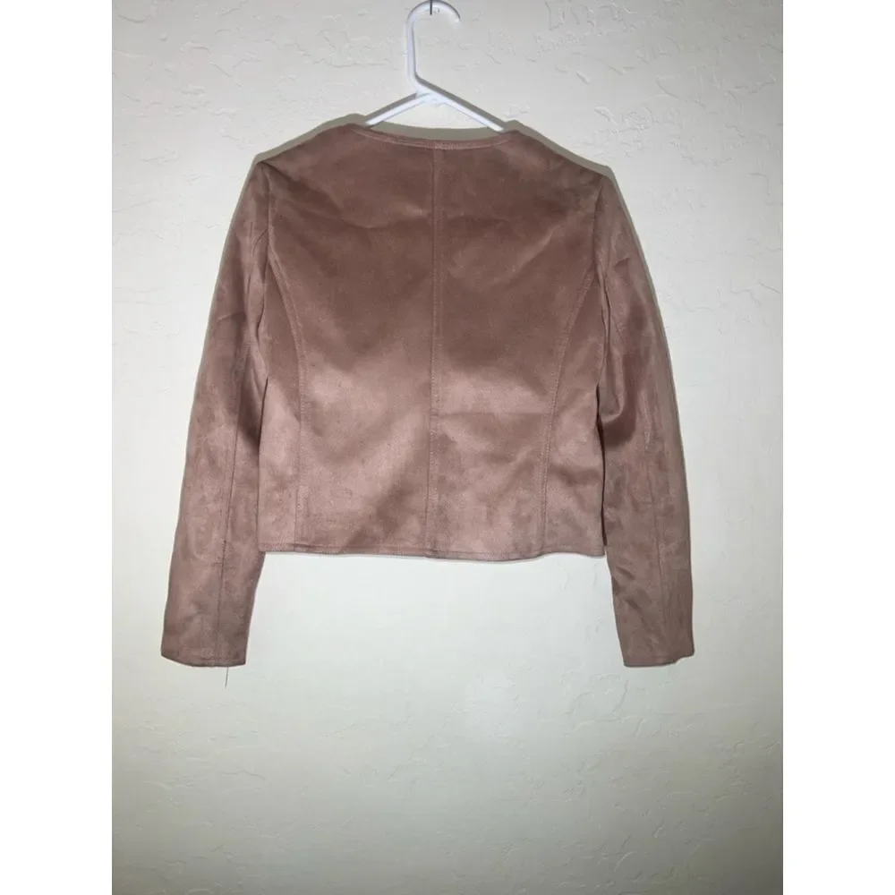 Women's Haute Monde Mauve Suede Jacket Size M - Picture 2 of 3